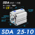 亚德客型小型气动薄型气缸SDA25*5/10/15/20/25/30/40/50/60/S-B SDA25*10