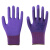 劳保手套L578乳胶发泡耐磨防滑透气工作橡胶胶皮防护女士小号 星宇L578紫色（12双） M