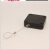 定制钢丝锁绳 可伸缩自动收线盒产品展示手机表珠宝玉器VR支架防盗链 黑色(线长1米)锁2个铜柱