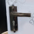 老式铁面板换锁室内卧室房门锁室内钢木门锁小50门把手门锁锁具 125孔距-小50锁体+普通芯 35-45MM 通用型 带钥匙