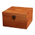 仁聚益复古实木质证件杂物收纳盒桌面饰品木盒首饰盒翻盖方形整理储物盒 小号-烤色
