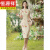 恒源祥红石榴2024夏季新款年轻款新中式高级感素雅日常少女连衣裙装 红石榴 XL