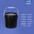 黑色大口桶工业级水桶塑料桶密封桶油漆桶油墨桶胶桶桶小桶大桶机油桶带盖带提手黑色避光桶 2L-黑色