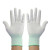薄款PU涂掌涂指手套耐磨劳保工作防滑无尘涂层带胶尼龙透气 白色涂指手套1双 S