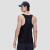 迪桑特（DESCENTE）透气排汗跑步训练男士针织运动背心 黑色BK L