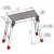 华峰加厚折叠平台梯 工业马凳洗车凳 折叠工作台移动铝合金登高梯 0.6*0.3*0. XCT01