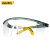 得力 护目镜 防雾多功能防护眼镜 工业劳保防冲击眼镜镜腿可调节眼罩 绿色款应急常备 DL522014A