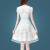 狄菲奥连衣裙20242024春夏季女装修身蕾丝连衣裙中长款 杏白色 黑色8091 3XL