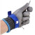 5级防割手套钢丝金属打架防护手套防切割钢丝手套防割防刺 蓝色 L