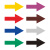 10张管道流向箭头标识贴消检防火箭头贴标识介质流向指示色环标示 反光膜灰箭头(10个) 2x5cm