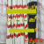 红白反光警示管 拉线套管 双开拉线警示杆 过道电缆标志管 护套管 黑黄尺寸32mm 2米
