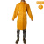 HKNA电焊工防护装备加厚专用工作衣服男防烫阻燃防护服夏季牛皮围裙 黄色中长款高领长袖105CM（整皮款） XL