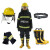 警笛 02款单式消防战斗训练服套装头 盔手套腰带消防靴五件套 XL