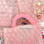 京仕蓝 粉色爱心气泡袋气泡膜气泡信封小卡卡套礼品包装袋防震防 裸粉色50个10*10cm
