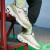 斯凯奇（Skechers）奶茶熊春季老爹鞋女复古休闲鞋潮流运动熊猫鞋 13167-NTOL 芝芝橄榄绿 38