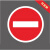 道闸杆反光标牌安全警示牌标志停车场指示牌出标识牌 禁止通行 20x20cm