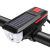 谋福 LED太阳能自行车前灯 USB充电夜骑灯 山地防水 红色2个装