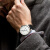 爱勒  AGELOCER布达佩斯系列男士简约大日历机械手表包豪斯送男友生日礼物 金壳罗马棕皮带 1101D2