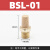定制气动接头电磁阀消声SLM平头BSL铜长消声器BSL-M5/01/02/03/04 BSL-01(1/8) 长头