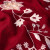 NMT欧美时尚高端羊绒保暖围巾手工法国蕾丝缝接刺绣烫钻晚宴礼服披肩 波尔多红 礼盒装