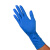 一次性PVC手套100只盒装美容按摩洗头发廊塑胶透明加长防水女工业品 蓝色丁晴加长12寸 50只 M