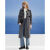 DKNY唐可娜儿2024春夏新品女格雷系插肩袖双排扣腰带风衣外套女装 灰色 S(155/80A)