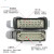 矩形重载连接器6芯10芯16芯24芯高底座航空插头插座HDC-HE-016-3 24芯高底座侧出