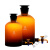 华鸥玻璃龙头瓶棕色透明放水瓶下口瓶2.5L/5L/10L/20L2500/5000/10000/20 5000ml透明龙头瓶