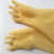 手套男女空箱电池厂试验碱黄色70CM橡胶真乳胶长臂耐酸操作用 黄色35长*18宽 L