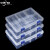 多格零件盒电子元件透明塑料收纳盒小螺丝配件工具分类格子样品盒A 3个-双层加厚8格