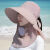 安巧象安巧象 帽子遮脸透气遮阳带面纱款夏季大帽檐防晒帽 樱桃蓝色 