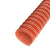 罗德力 矽胶硫化热风管 钢丝骨架玻璃纤维布高温管通软管(定制) 红色 内径80mm/4米
