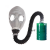 米囹适用防毒面具长管呼吸器化工全面罩橡胶滤毒罐导气管 适面具+0.5米管+4号罐