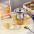 千海玻璃茶壶 泡茶壶家用过滤茶水分离耐热玻璃煮茶壶器小花茶壶 冰清花子壶 400ml