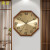 乘益中式客厅挂钟家用木质复古简约时钟个性艺术挂墙装饰钟表餐厅挂表 手动对时