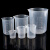 稳斯坦 WLL0017 塑料烧杯实验室烧杯教学测量杯刻度无手柄计量杯 250ml