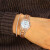 西铁城（CITIZEN）手表 光动能时尚镶钻螺纹防水女士腕表 贝母盘EW1228-53D