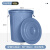 艾科堡 大号垃圾桶户外环卫商用厨房加厚大容量带盖圆形塑料桶 灰色有盖100L