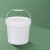 诺贝利奥 食品级塑料桶密封带盖桶小水桶包装桶 8L 欧式带提手白色