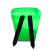 大塑胶背篓背篼彩色塑料背框装水桶非竹编收纳框舞蹈道具 绿色全新料圆背篓