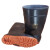 劳保专业防化雨靴安全经典黑色高筒橡胶底耐油酸碱耐摩实用结实 黑色 38