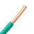 竹江 电线电缆 国标铜芯电线单芯单股铜线硬线 BV16平方绿色 1米