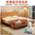 洛亚妮 床实木床1.5米双人床主卧现代简约经济型简易单人床出租屋 原木裸床+2个床头柜 全实木 长2M*宽1.5M
