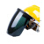 扬笙福电焊面罩安全帽式支架面屏防护冲击头戴式焊帽工专用烧氩弧焊接 黄色安全帽+支架+黑屏