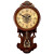 挂钟客厅钟表欧式复古时钟摇摆石英钟表电波创意木质挂表家用 1340GL数字金属盘-进口丽.声机芯 12英寸