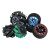 智能小车轮子65mm橡胶轮胎麦克纳姆六角联轴器机器人520电机ROS 65mm双色防滑橡胶轮胎1个
