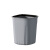 撼顿 商用轻奢卫生间大容量无盖带压圈垃圾桶 黑色23.5*18.5*27.5cm