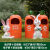 户外动物垃圾桶可爱卡通创意分类摆件景区幼儿园果皮箱玻璃钢雕塑 兔子萝卜垃圾桶一对