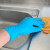 塞莫诗一次性合成手套蓝色食品级 多用途防水隔离厨房卫生酒店加厚型S901BL 整箱1000只小号S