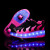 MZPLOI男鞋充电暴走鞋儿童鞋自动带灯单双轮溜冰鞋LED发光鞋儿童鞋女鞋 JD032黑白双轮充电 28#